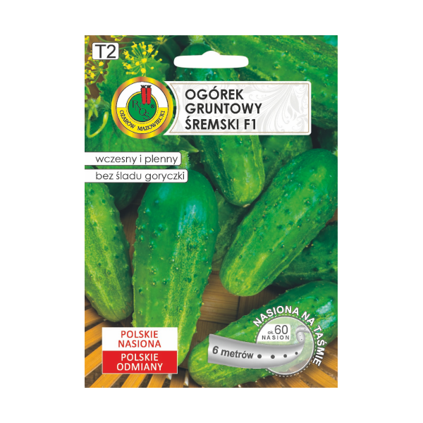 O.Taśma Ogórek Śremski F1 6m PL414/32/17672/6094/A st d.w.09/26 z.k.93%
