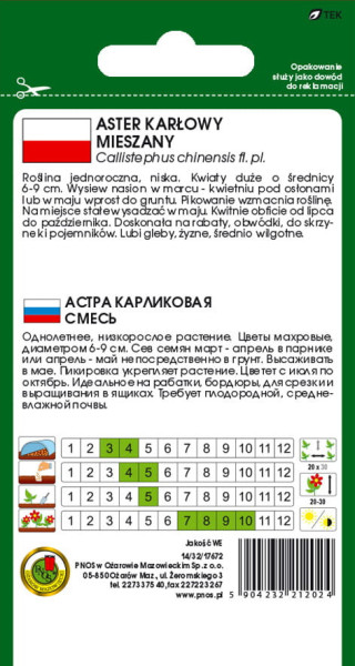 O.Aster karłowy mix 0,8g