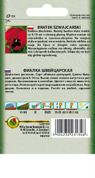 O.Bratek szwajcarski Alpengluhen 0,8g