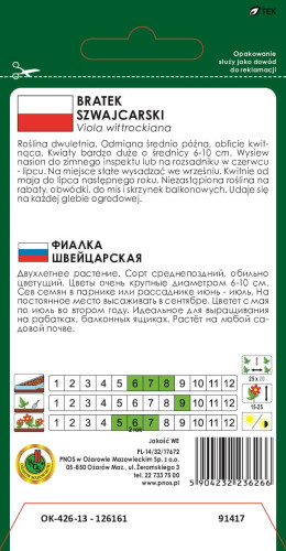 O.Bratek szwajcarski Firnenschnee 0,8g