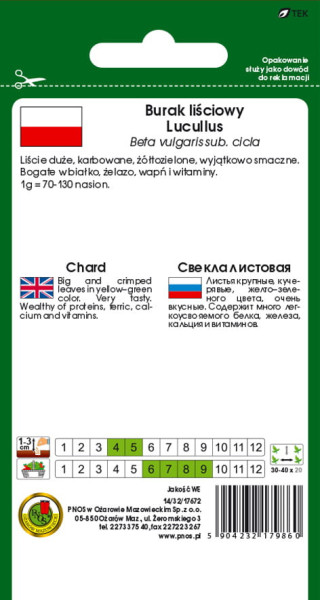 O.Burak liściowy Lucullus 5g  4.371.594 ST d.w.07/26 z.k.85%