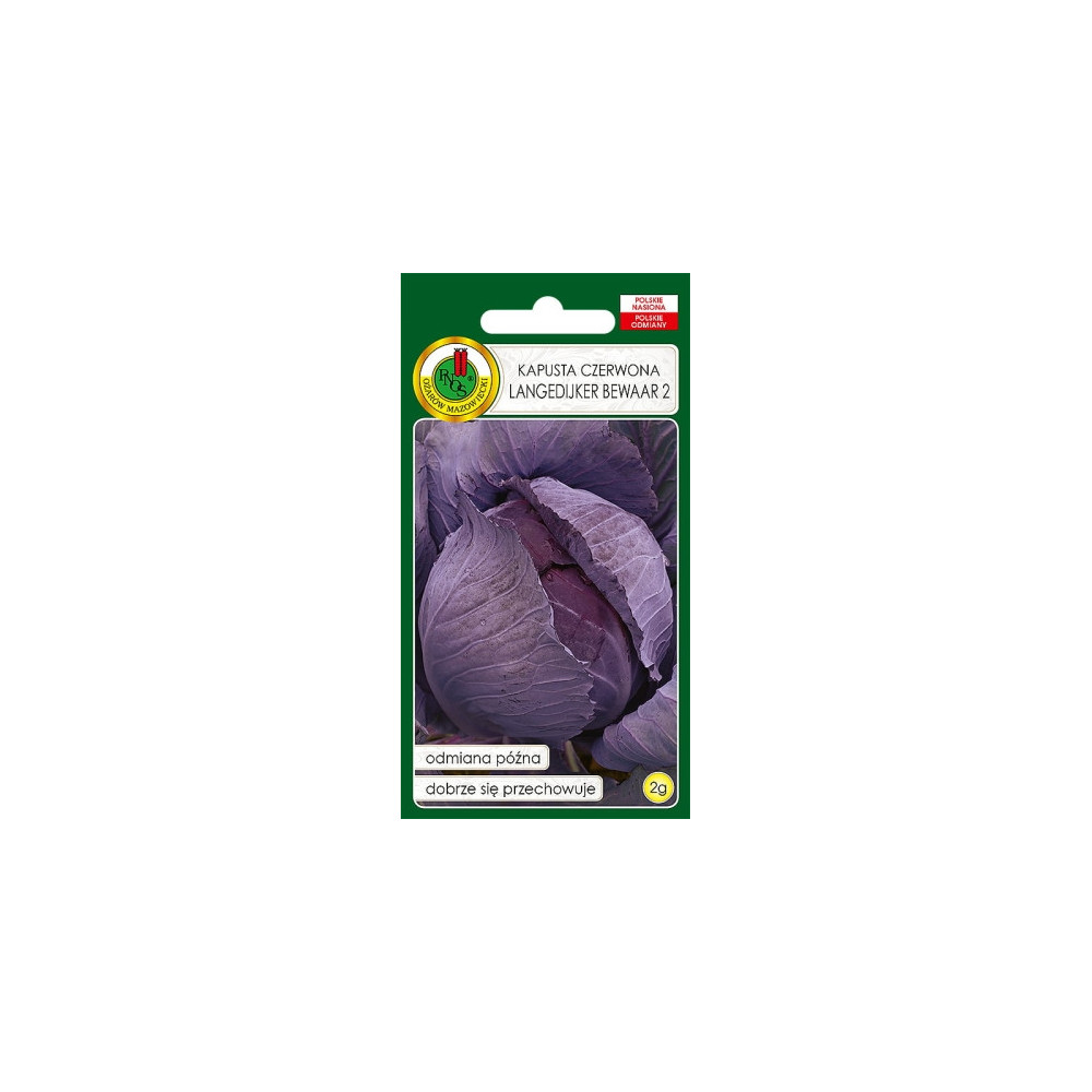 O.Kapusta czerw. Langedijker Bewaar 2 2g  0105147CIN0FX st d.w.09/26 z.k.92%