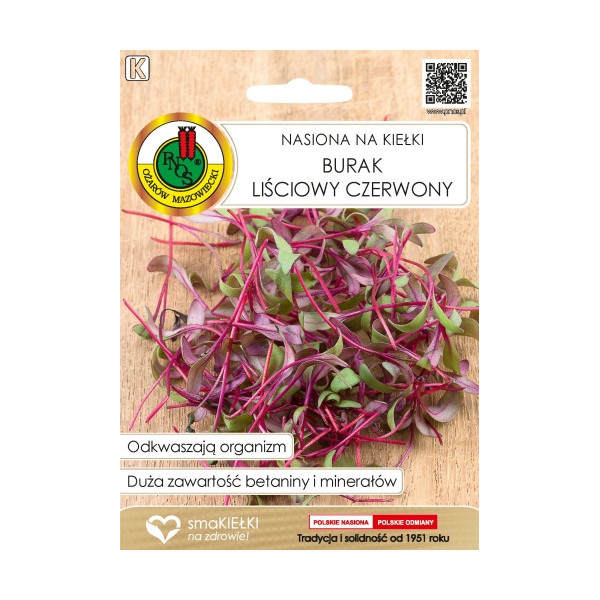 O.Nasiona na kiełki Burak liść.Czerw.10g