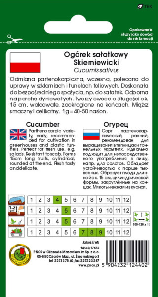 O.Ogórek pod osłony Skierniewicki 1g  PL414/32/17672/6120/A ST d.w.09/26 z.k.96%
